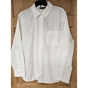 Lulus Medium White Dress Shirt Mens Cotton‎ New